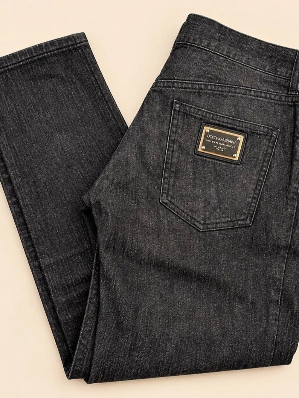 Dolce & Gabbana Men’s Black Jeans Size 50 Made in Italy Designer Denim
